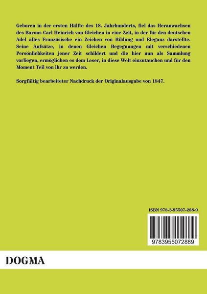 Produktbild: Denkw&uuml;rdigkeiten des Barons Carl Heinrich von Gleichen