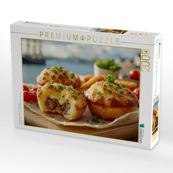 Produktbild: CALVENDO Puzzle Cheeseburger Muffins - der Geheimtipp | 2000 Teile Lege-Gr&ouml;&szlig;e 90x67cm Foto-Puzzle f&uuml;r gl&uuml;ckliche Stunden