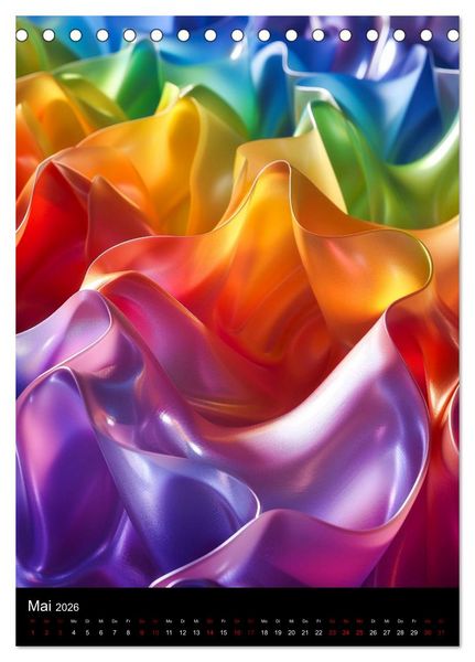 Produktbild: Tanz der Farben - Bunt durch das Jahr (Tischkalender 2026 DIN A5 hoch), CALVENDO Monatskalender