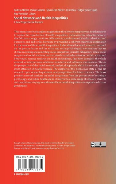 Produktbild: Social Networks and Health Inequalities