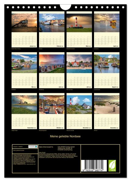 Produktbild: Meine geliebte Nordsee (Wandkalender 2026 DIN A4 hoch), CALVENDO Monatskalender