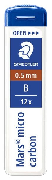 STAEDTLER Feinmine Mars® micro carbon 250 0,5mm B, 12er Set