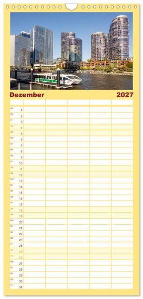 Produktbild: Familienplaner 2027 - Das s&uuml;dliche Australien - vielf&auml;ltig, &uuml;berraschend, unvergesslich mit 5 Spalten (Wandkalender, 21 x 45 cm) CALVENDO