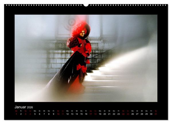Produktbild: Venezianischer Karneval (hochwertiger Premium Wandkalender 2026 DIN A2 quer), Kunstdruck in Hochglanz