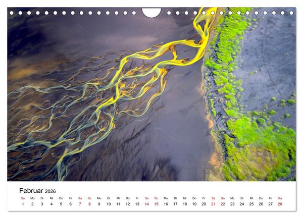 Produktbild: Island Luftaufnahmen (Wandkalender 2026 DIN A4 quer), CALVENDO Monatskalender