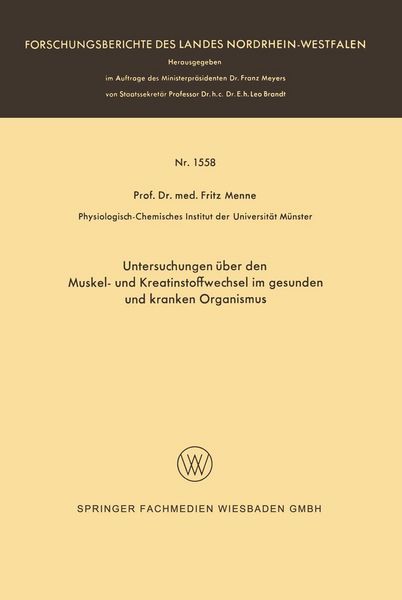 Produktbild: Untersuchungen &uuml;ber den Muskel- und Kreatinstoffwechsel im gesunden und kranken Organismus