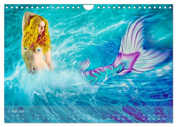 Produktbild: Meerjungfrauen - sagenumwobene Kreaturen (Wandkalender 2026 DIN A4 quer), CALVENDO Monatskalender