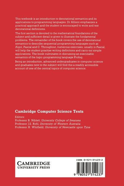 Produktbild: A Practical Introduction to Denotational Semantics