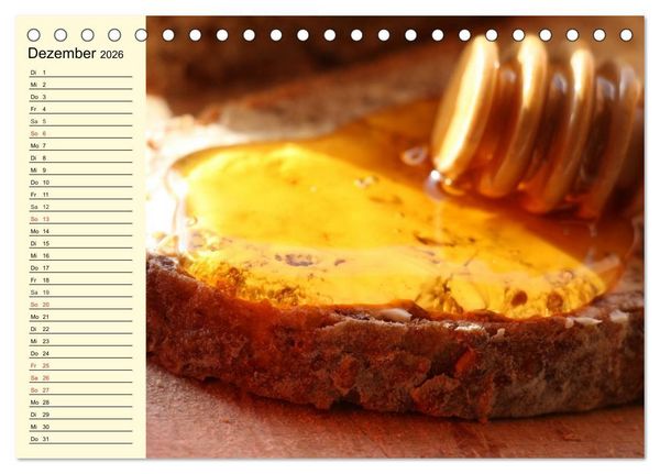 Produktbild: Flei&szlig;ige Bienen. Von der Bl&uuml;te bis zum Honig (Tischkalender 2026 DIN A5 quer), CALVENDO Monatskalender