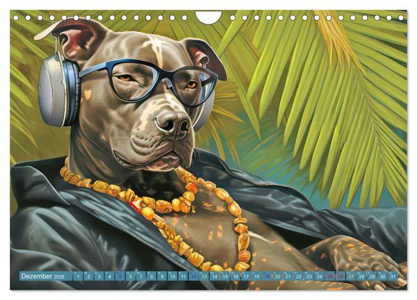 Produktbild: Gangsterhunde - KI-Bilder (Wandkalender 2026 DIN A4 quer), CALVENDO Monatskalender