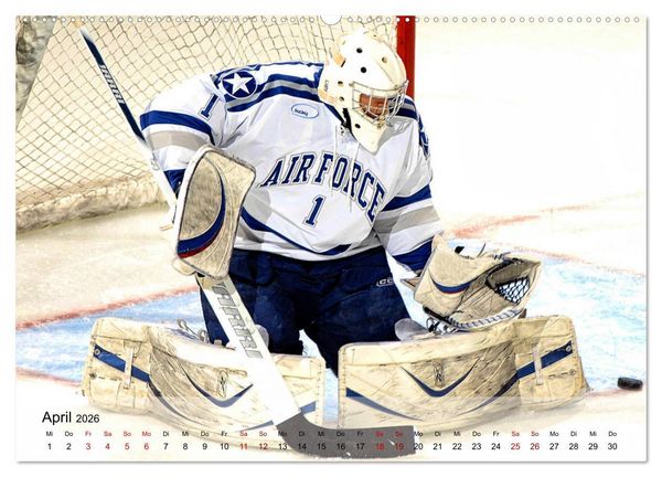 Produktbild: Eishockey - Kampf um den Puck (hochwertiger Premium Wandkalender 2026 DIN A2 quer), Kunstdruck in Hochglanz