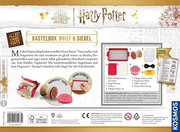 Produktbild: Harry Potter Bastelbox Brief und Siegel