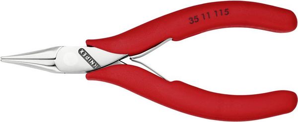 Produktbild: Knipex 35 11 115 Elektronik- u. Feinmechanik Flachzange Gerade Werkzeugstahl 115mm