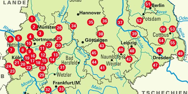 Produktbild: BVA Die 55 sch&ouml;nsten E-Bike-Touren in Deutschlands Mitte