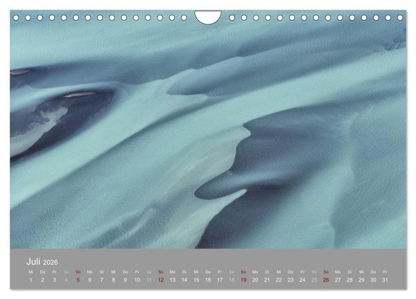 Produktbild: Naturkunst - Luftbilder (Wandkalender 2026 DIN A4 quer), CALVENDO Monatskalender