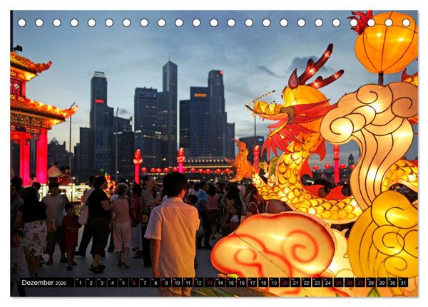 Produktbild: Asien - Singapur (Tischkalender 2026 DIN A5 quer), CALVENDO Monatskalender