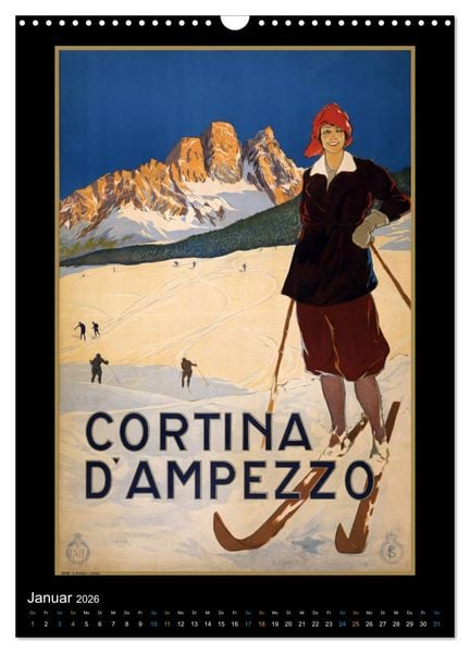 Produktbild: Historische Reiseplakate (Wandkalender 2026 DIN A3 hoch), CALVENDO Monatskalender