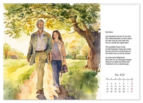 Produktbild: Gedichte von Theodor Storm (hochwertiger Premium Wandkalender 2026 DIN A2 quer), Kunstdruck in Hochglanz