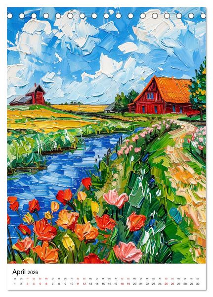 Produktbild: Niederl&auml;ndische Impressionen - Lebensgef&uuml;hl zwischen Tulpen, Windm&uuml;hlen und Grachten (Tischkalender 2026 DIN A5 hoch), CALVENDO Monatskalender