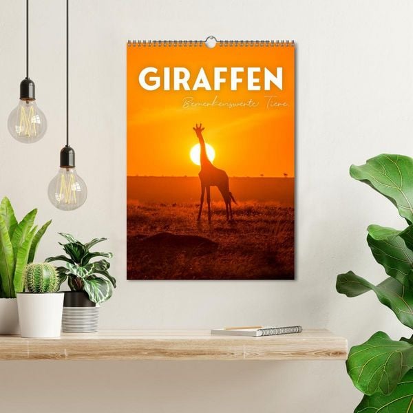 Produktbild: Giraffe - Bemerkenswerte Tiere. (Wandkalender 2026 DIN A3 hoch), CALVENDO Monatskalender