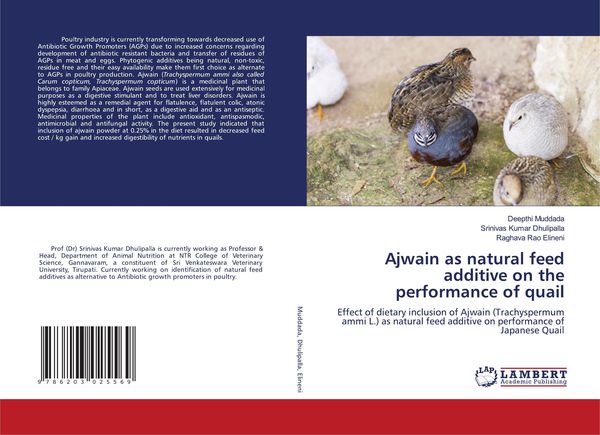 Produktbild: Ajwain as natural feed additive on the performance of quail