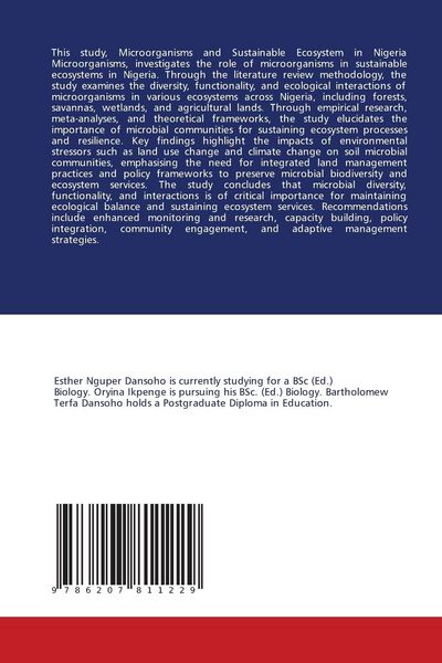 Produktbild: MICROORGANISMS AND SUSTAINABLE ECOSYSTEM IN NIGERIA