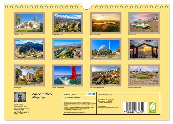 Produktbild: Zauberhaftes Albanien (Wandkalender 2026 DIN A4 quer), CALVENDO Monatskalender