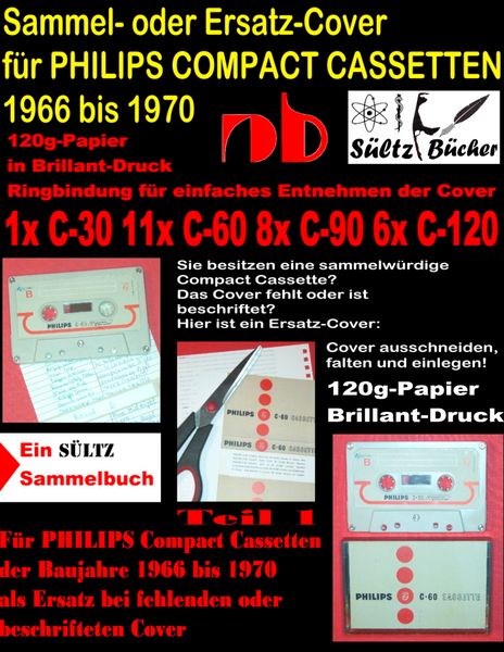Produktbild: Sammel- oder Ersatz-Cover f&uuml;r PHILIPS COMPACT CASSETTEN 1966 bis 1970