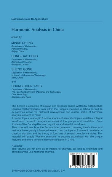 Produktbild: Harmonic Analysis in China