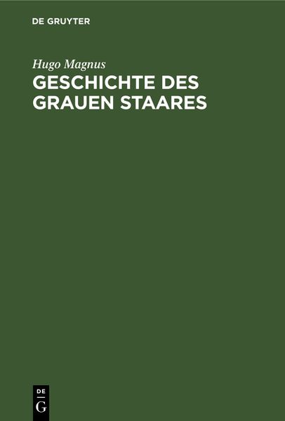 Produktbild: Geschichte des grauen Staares