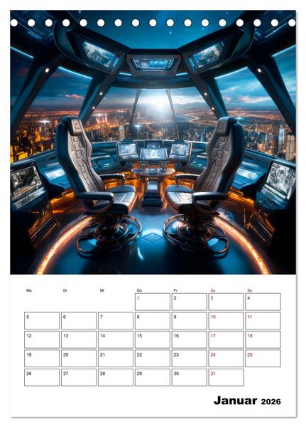 Produktbild: K&Uuml;NSTLICHE INTELLIGENZ Cooler Terminplaner (Tischkalender 2026 DIN A5 hoch), CALVENDO Monatskalender