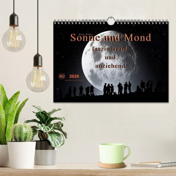 Produktbild: Sonne und Mond - faszinierend und anziehend (Wandkalender 2026 DIN A4 quer), CALVENDO Monatskalender