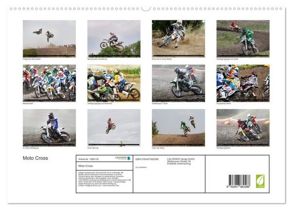 Produktbild: Moto Cross (hochwertiger Premium Wandkalender 2026 DIN A2 quer), Kunstdruck in Hochglanz