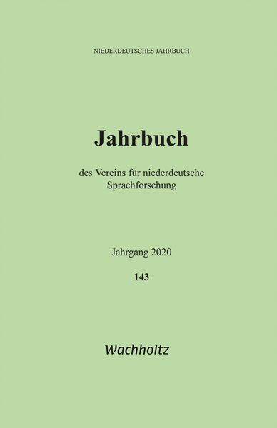 Produktbild: Niederdeutsches Jahrbuch 143 (2020)