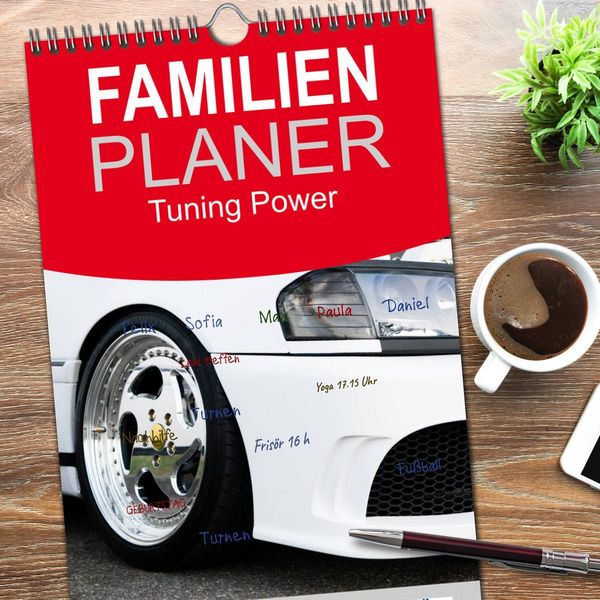 Produktbild: Familienplaner 2026 - Tuning Power mit 5 Spalten (Wandkalender, 21 x 45 cm) CALVENDO