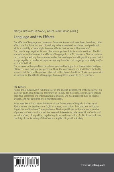 Produktbild: Language and its Effects
