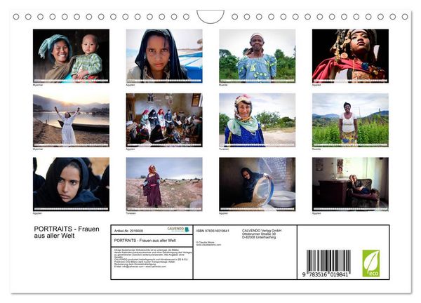 Produktbild: PORTRAITS - Frauen aus aller Welt (Wandkalender 2026 DIN A4 quer), CALVENDO Monatskalender