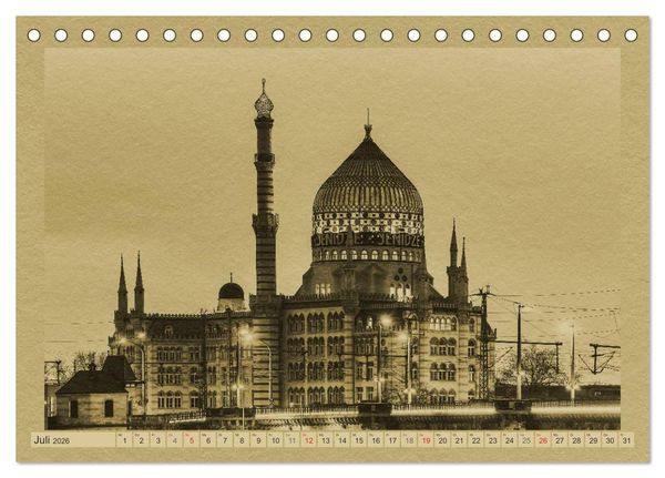 Produktbild: Dresden - Ein Kalender im Zeitungsstil (Tischkalender 2026 DIN A5 quer), CALVENDO Monatskalender