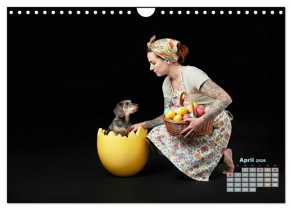 Produktbild: Starke M&auml;dels - Rauhaardackel (Wandkalender 2026 DIN A4 quer), CALVENDO Monatskalender