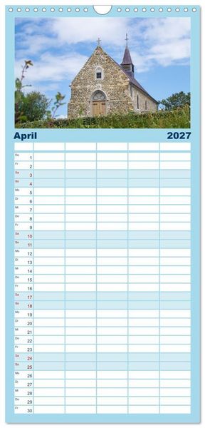Produktbild: Familienplaner 2027 - Frankreichs Norden - Entlang der C&ocirc;te d'Opale mit 5 Spalten (Wandkalender, 21 x 45 cm) CALVENDO