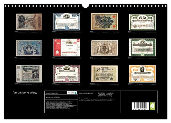 Produktbild: Vergangene Werte (Wandkalender 2027 DIN A3 quer), CALVENDO Monatskalender