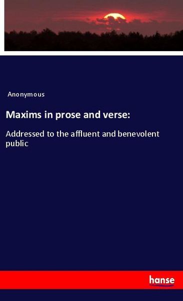 Produktbild: Maxims in prose and verse: