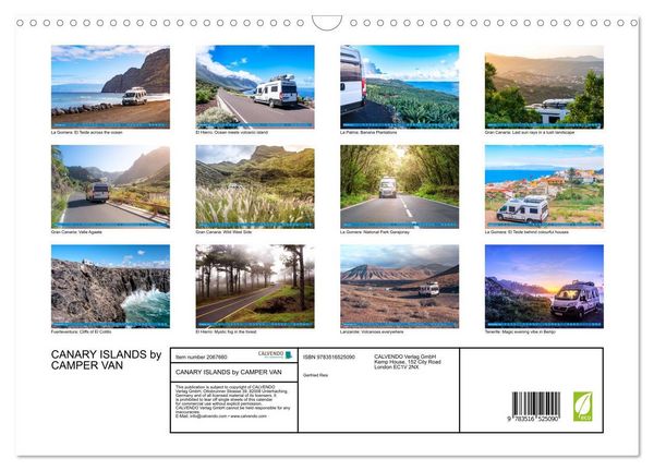 Produktbild: CANARY ISLANDS by CAMPER VAN (Wall Calendar 2026 DIN A3 landscape), CALVENDO 12 Month Wall Calendar