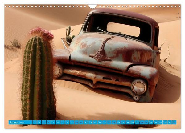 Produktbild: Oldtimer im W&uuml;stensand (Wandkalender 2026 DIN A3 quer), CALVENDO Monatskalender