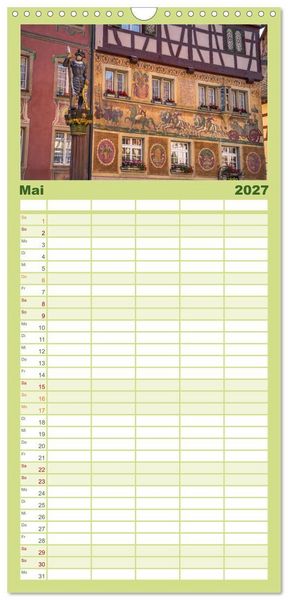 Produktbild: Familienplaner 2027 - Charmantes Stein am Rhein mit 5 Spalten (Wandkalender, 21 x 45 cm) CALVENDO