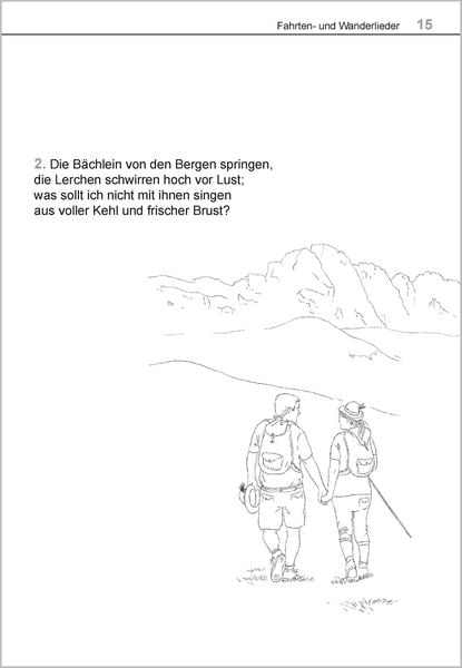 Produktbild: Die sch&ouml;nsten Fahrten- und Wanderlieder. Das Liederbuch f&uuml;r Senioren im Gro&szlig;druck. Mit Noten