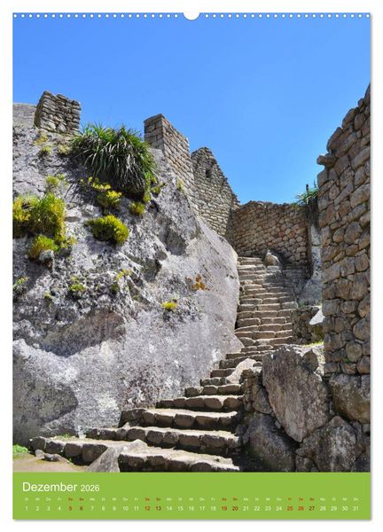 Produktbild: Erlebe mit mir Machu Picchu (hochwertiger Premium Wandkalender 2026 DIN A2 hoch), Kunstdruck in Hochglanz