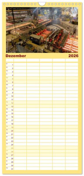 Produktbild: Familienplaner 2026 - Ruhrpott Akzente mit 5 Spalten (Wandkalender, 21 x 45 cm) CALVENDO