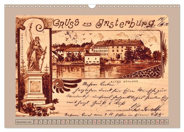 Produktbild: Gruss aus Insterburg - Historische Stadtansichten (Wandkalender 2026 DIN A3 quer), CALVENDO Monatskalender