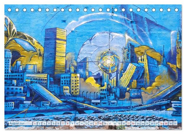 Produktbild: Streetart in Halle an der Saale (Tischkalender 2027 DIN A5 quer), CALVENDO Monatskalender